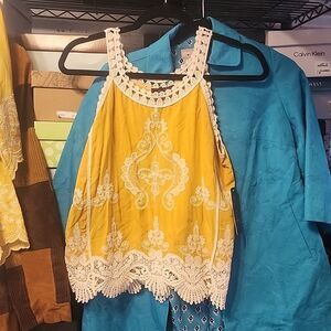 NWT Mustard Sleeveless Top